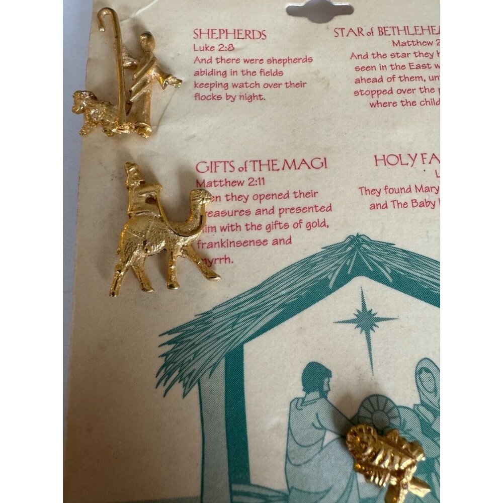 The Christmas Story Pins Nativity Jesus Holy Family Bethlehem Star Jewelry Magi - Picture 3 of 8